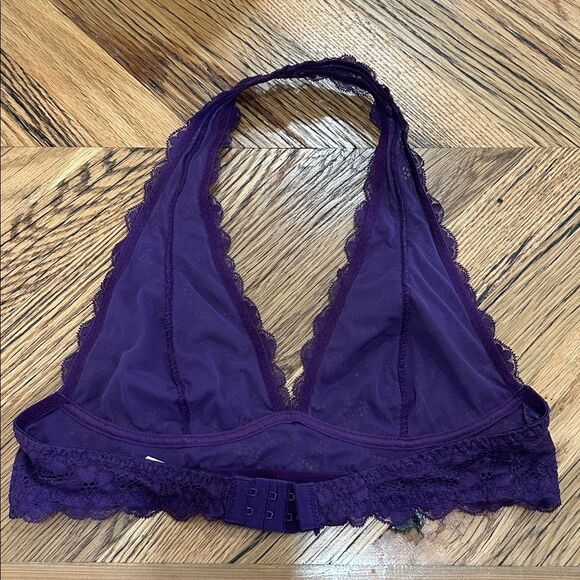 Intimately Free People Medium Purple Lace Halter Bralette Bra - Picture 4 of 6